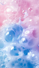 Poster - Lathered Soap Suds and Bubbles Background for Cleanliness Concept  -