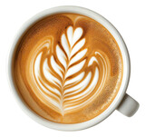 PNG Latte art coffee in a cup latte beverage drink.