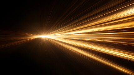 Aufkleber - gold light beams moving across the dark nighttime