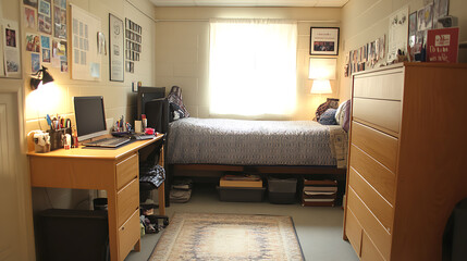 Poster - university dorm modern room