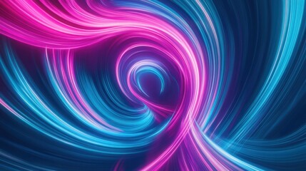 Poster - Abstract Neon Swirls