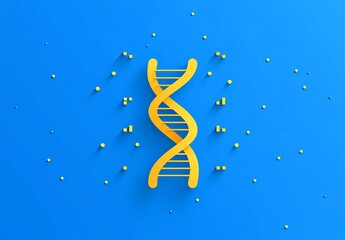 Elegant, flowing DNA helix illustration with a clean, abstract feel, perfect for genetic research or medical backgrounds in stock photography