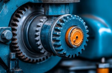 Poster - Explore the intricate design and functionality of industrial gears in mechanical engineering