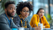 © Siasart - Focused Woman with Glasses in a Meeting - Photo