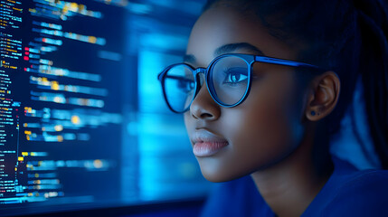 Woman Coding -  Photo