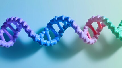 Soft, abstract DNA double helix pattern with glowing highlights, perfect for scientific illustrations and biotech-themed stock images