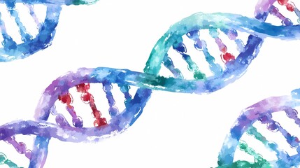 Abstract DNA structure background with delicate double helix patterns and subtle light effects, ideal for scientific and research-focused visual projects