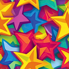 Poster - Abstract Colorful Star Pattern Background