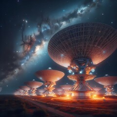 Satellite antennas array