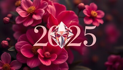 Poster - A Stunning Poster Design for the Year 2025 Featuring Futuristic Elements and Vibrant Colors Suitable for Modern Events and Promotions