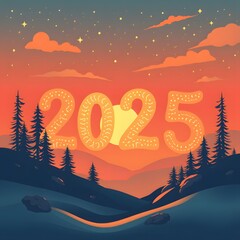Poster - Stunning and Aesthetic Poster for Year 2025, Perfect for Events, Home Decor or Modern Office Spaces