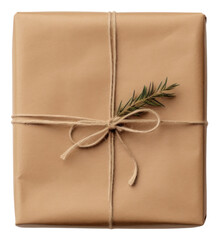 Wall Mural - PNG Brown wrapped parcel brown gift box.