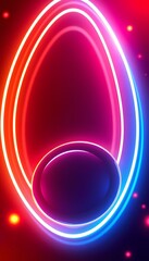 Poster - Vibrant 3D Neon Music Note Animation Perfect for Creating Engaging Backgrounds in Videos and Creative Projects Featuring Dynamic Visuals