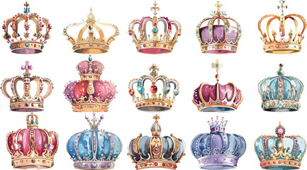 Poster - crown watercolor clipart