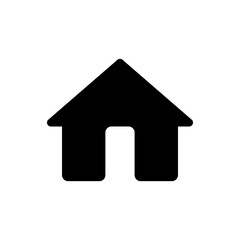 Poster - House icon. Simple home shape. Black building symbol. Vector illustration.