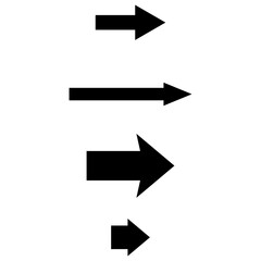 Poster - Arrow icons. Black directional shapes. Navigation symbols. Vector collection.