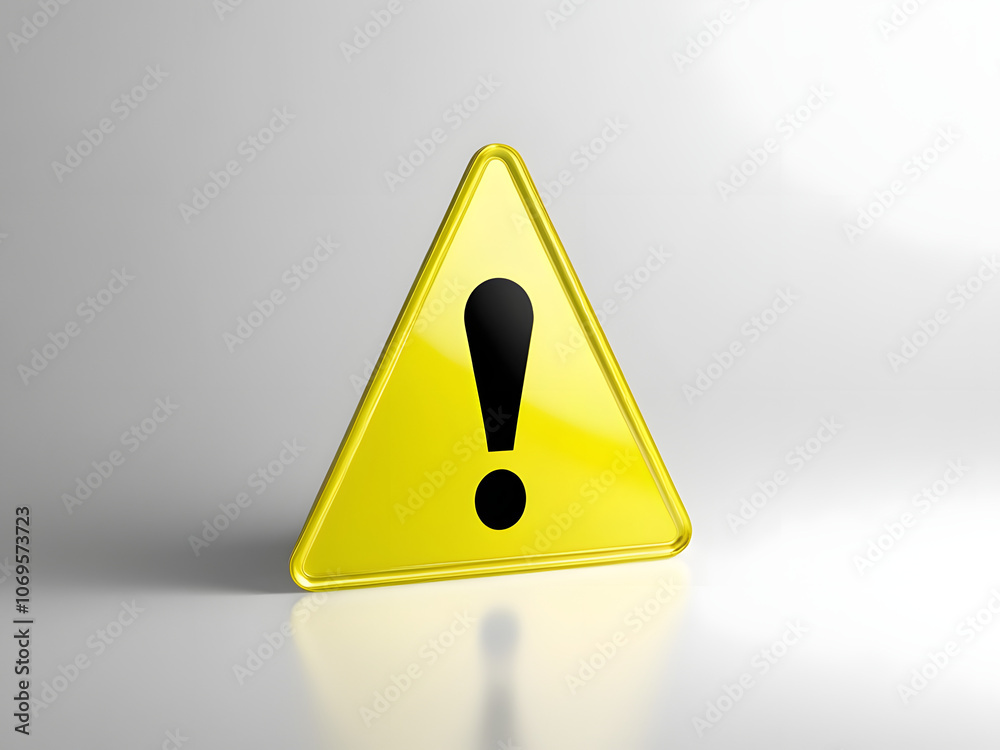 General Sign Triangle general warning sign triangular shape with exclamation mark on white ...