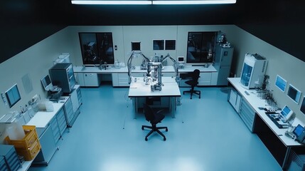 Poster - Modern Laboratory Workspace with Clean Design