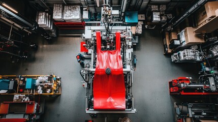 Poster - Aerial View of Industrial Production Facility