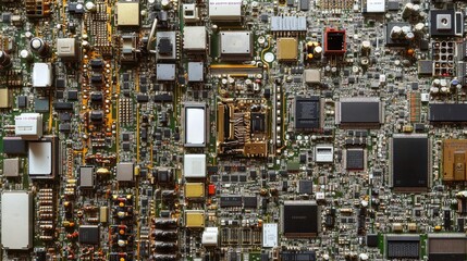 Poster - Detailed Circuit Board Close-Up with Components