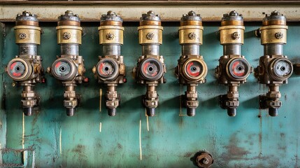 Poster - Industrial Valves and Pipes in Machinery Setup