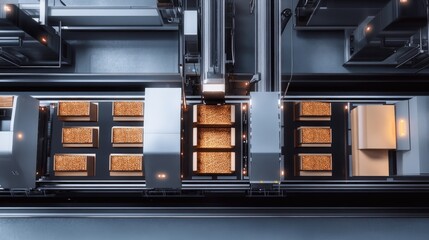 Poster - Advanced Automated Production Line in Factory Setting