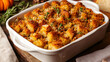 © GoldPumaze - Stuffing featuring roasted garlic and Parmesan cheese for a rich Thanksgiving taste.