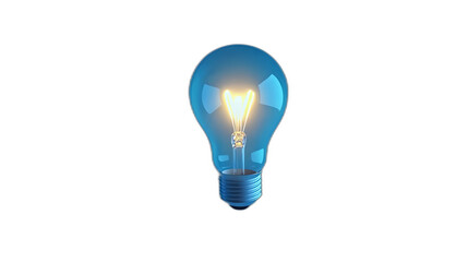 Poster - A symbolic light bulb hovering, with a faint glow inside, representing an idea or innovation, 4k resolution, no background, no shadow