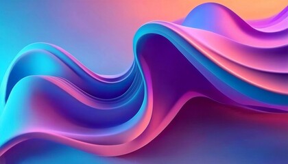 Wall Mural - futuristic abstract wave design with blue flowing lines and dynamic motion