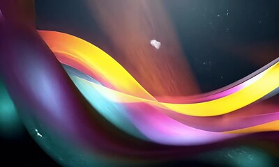 Poster - abstract background with colorful shapes glass, dark background, gradient, glass, blurry, light effe