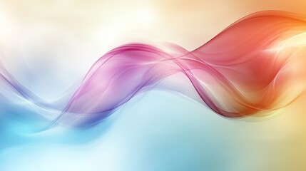 Aufkleber - Abstract colorful wavy background with blurred light effects.