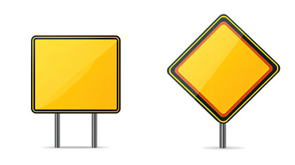 Poster - blank road signs isolated on a transparent background for design use generative ai