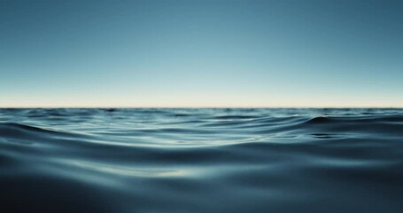 Wall Mural - wave sea beach and blue sky abstract background. nature and summer concept. 3d render.