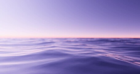 Wall Mural - wave sea beach and sunset sky abstract background. nature and summer concept. 3d render.