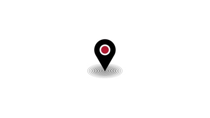Fototapete - illustration icon of simple forms of point of location