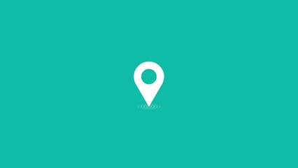 Fototapete - illustration icon of simple forms of point of location