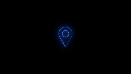 Fototapete - illustration icon of simple forms of point of location