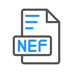 Poster - Nef colored outline document file icon for design, suitable for website, UI and mobile app.