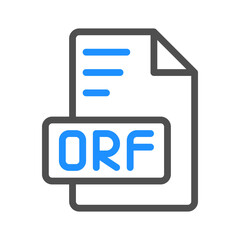 Poster - Orf colored outline icons for documents and files, can be used for websites, UI and mobile apps.