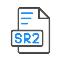 Poster - Sr2 colored outline icons for files and documents, can be used for websites, UI and mobile apps.