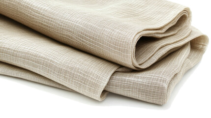 Poster - Elegant Beige Silk Fabric Collection on a Transparent Background Generative AI