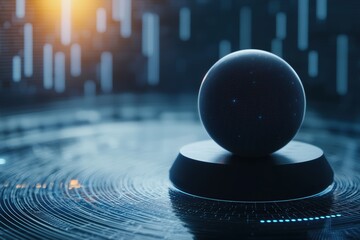 Poster - Futuristic Dashboard with Graphs and Tracking Elements