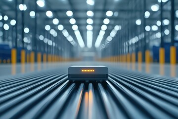 Poster - Modern Scanning Device in a Warehouse Setting