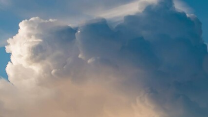 Wall Mural - twilight and dawn sky with cumulus cloud time lapse in an evening 4k footage.