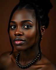 portrait de femme noire de trois quart