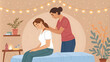 © 11 - Relaxing massage scene with woman receiving shoulder massage in cozy setting. Soft lighting and calming decor enhance soothing atmosphere