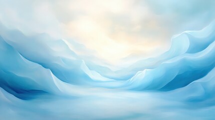 Wall Mural - abstract blue sky: a dreamy composition of flowing, soft blue hues evokes a sense of tranquility and