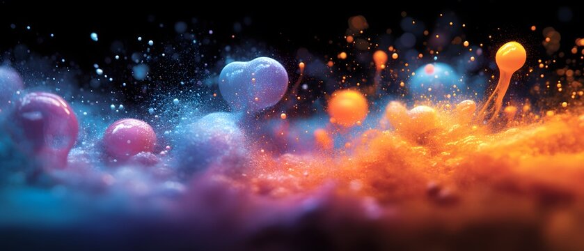 Bright gradient background with colorful grains. It represents a mix of energy, movement, fun and liveliness with the grain of old computer graphics or noisy TV. It has a retro or futuristic feel.