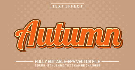 Poster - Autumn font Text effect editable