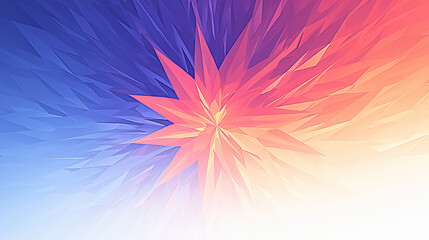 Poster - An abstract design presents a vibrant star shape emerging from a gradient background of blue and pink, creating a dynamic visual effect for graphic resources.